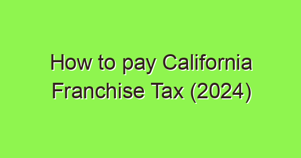 how to pay california franchise tax 2024 3691 1