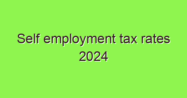 self employment tax rates 2024 3368 1